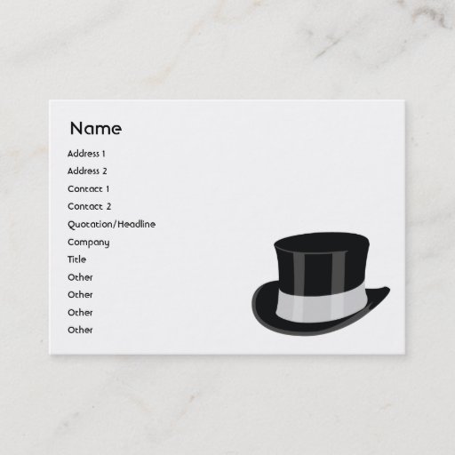 Customizable Hat - Chubby Business Card Template