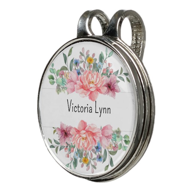 Hat Clip Floral Pink Pastel Flowers  (3/4)