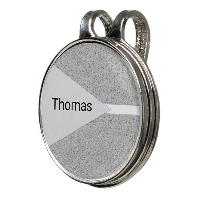 Hat Clip Grey & White  (3/4)