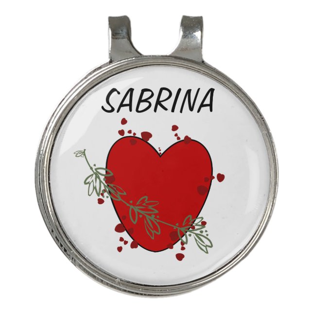 Hat Clip "Red Heart" (Front)