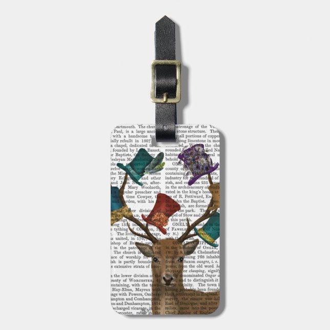 Hat Collector Deer Luggage Tag (Front Vertical)