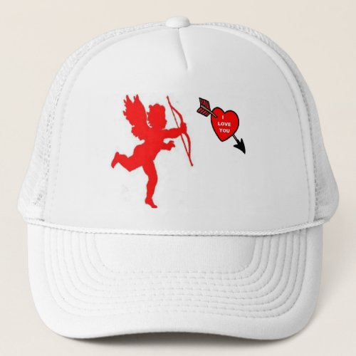 Hat Cupid and Heart Red