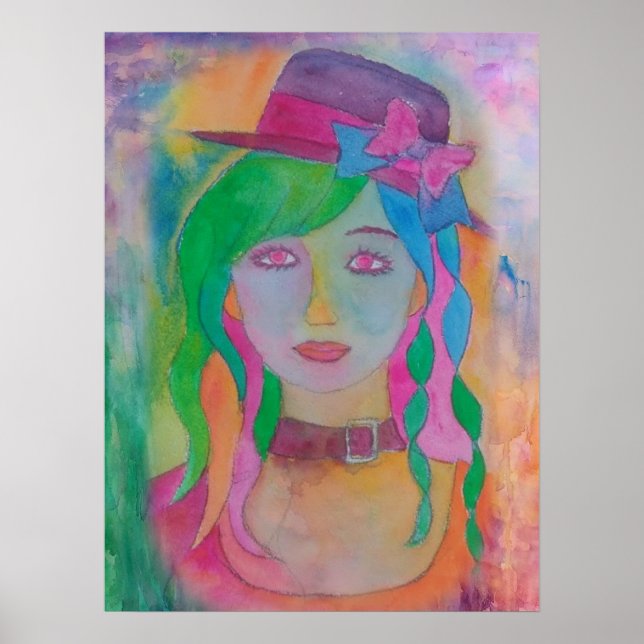 hat girl - poster (Front)