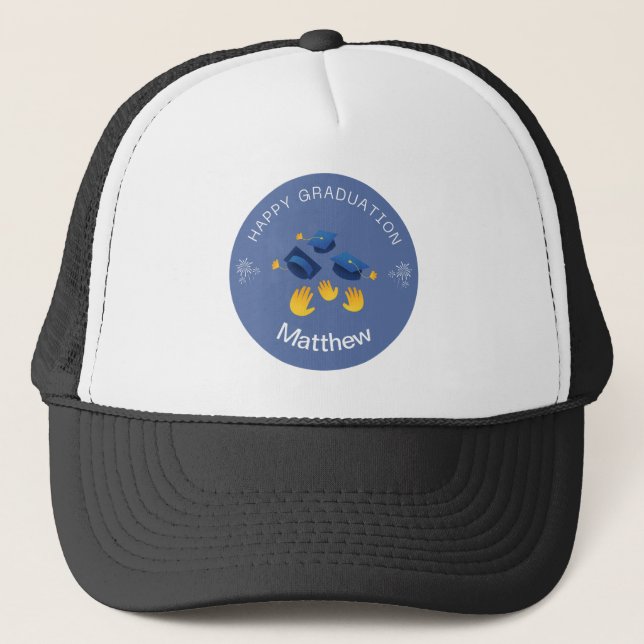 Hat - Happy Graduation Personalize - Add name (Front)