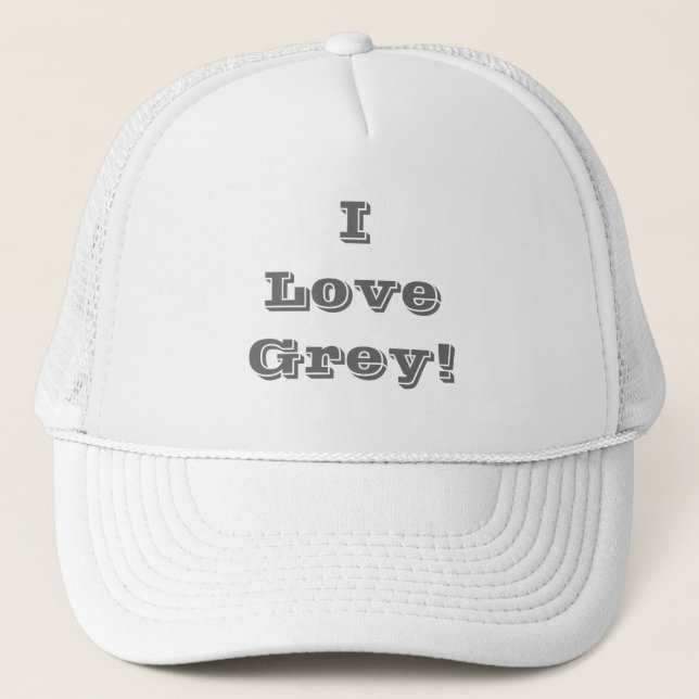Hat I Love Grey (Front)