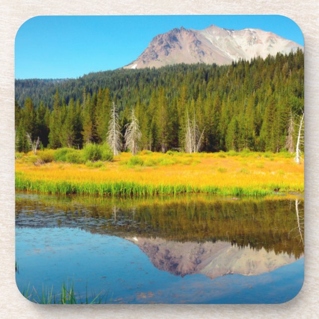 Hat Lake In Lassen Volcanic National Park Drink Coaster (Front)