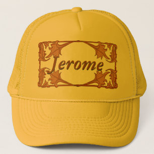 Hat - Leafy Bracket Frame with name