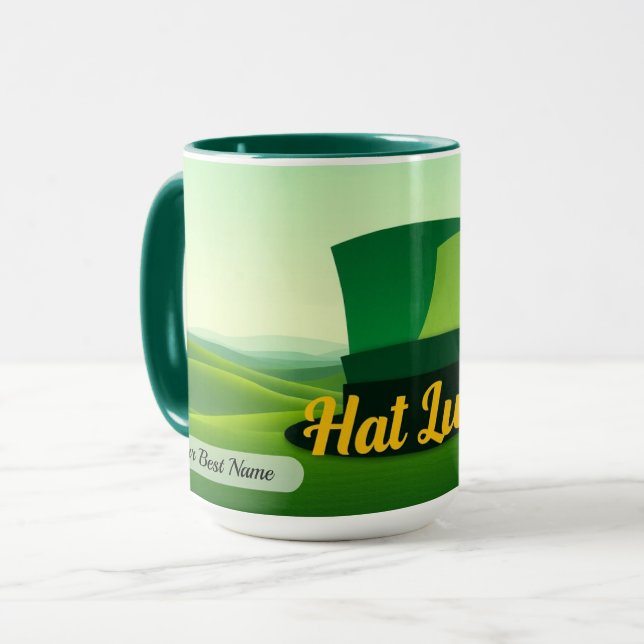 Hat Luck Shape Mug Custom (Front Left)