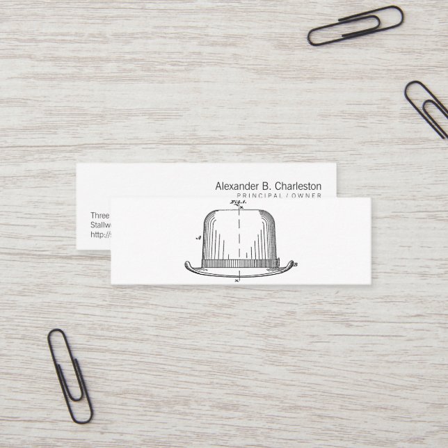 Hat Mini Business Card (Front/Back In Situ)