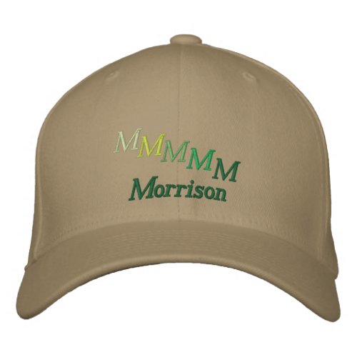 Hat _ Name and Staggered Monogram Greens