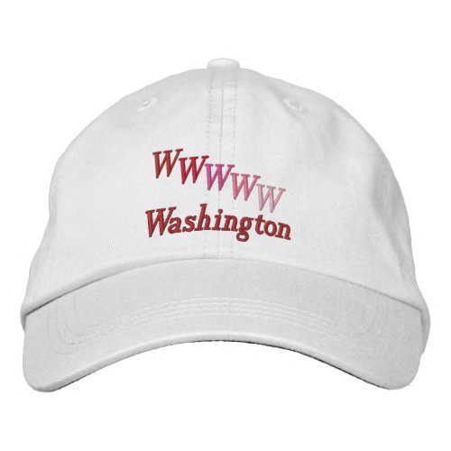 Hat _ Name and Staggered Monogram Reds