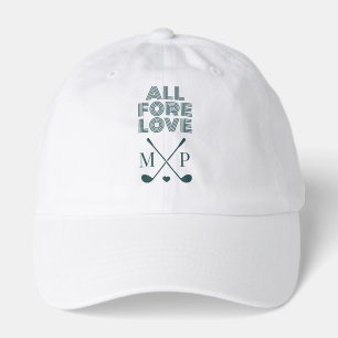 Hat Of All Fore Love Monogram   Dark Green Modern