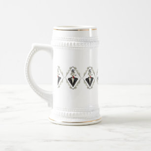Hat-Pattern Beer Stein