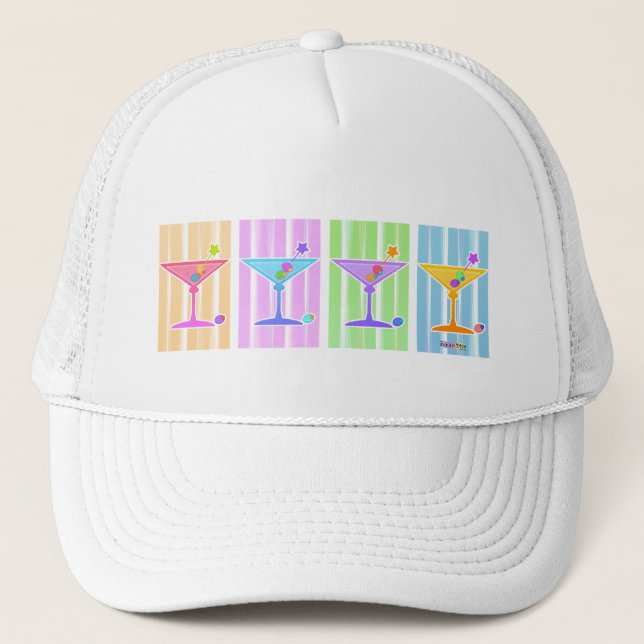 Hat - Retro Pop Art Martinis (Front)