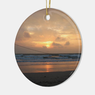 Hat Rin Beach Sunrise ... Koh Phangan, Thailand Ceramic Ornament