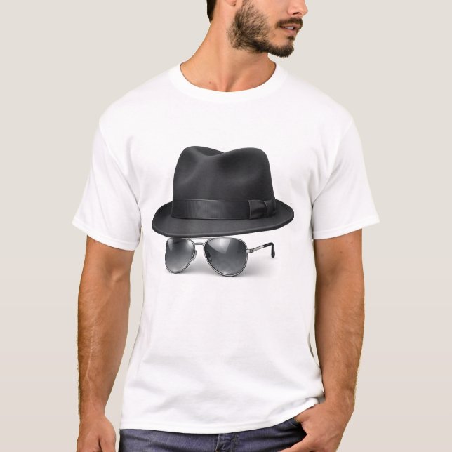Hat & Shades T-Shirt  (Front)
