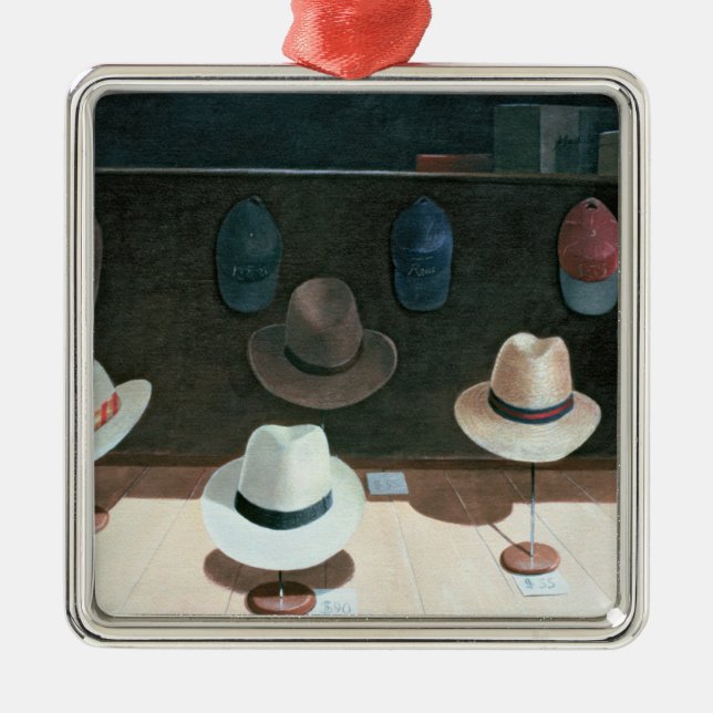 Hat Shop 1990 Metal Ornament (Front)