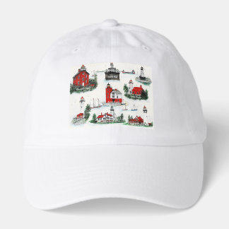 HAT SHOWING NORTHERN LAKE HURON LIGHTHOUSES