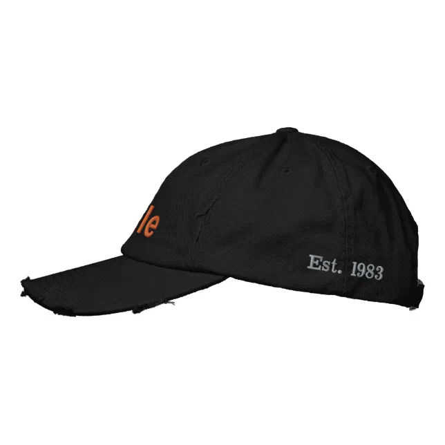 Hat, Side Text Embroidered Baseball Cap | Zazzle
