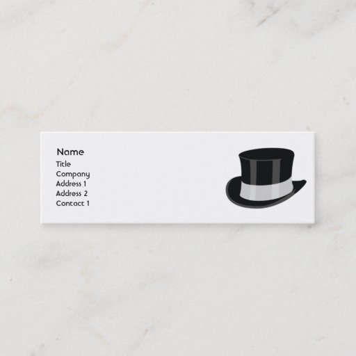 Customizable Hat - Skinny Business Card Templates