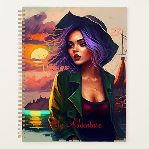 Hat sunset bright art cool tropics trendy planner