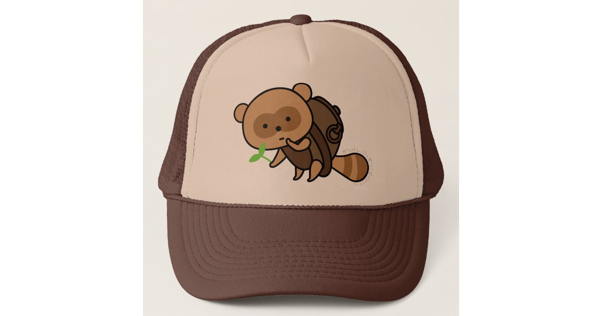 Hat TeaKettle Tanuki with leaves Zazzle