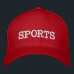 Hat that says SPORTS<br><div class="desc">This is the perfect hat for both lovers and haters of sports.  It's perfect for the super fans or the sports illiterate.

Funny hat; humor; sarcasm; sarcastic</div>