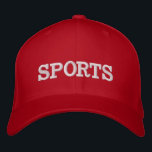 Hat that says SPORTS<br><div class="desc">This is the perfect hat for both lovers and haters of sports. It's perfect for the super fans or the sports illiterate.
Funny hat; humor; sarcasm; sarcastic</div>