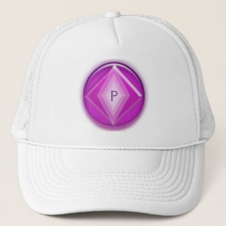 Hat - Three Dimensional Emblem in Purple and Pink