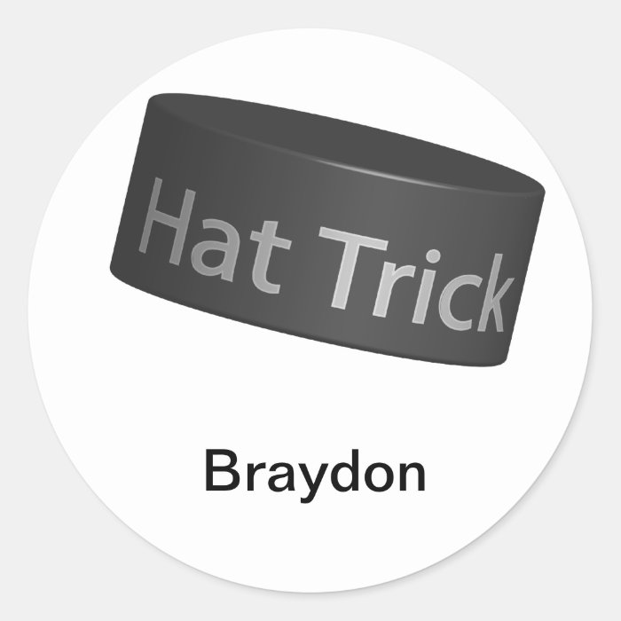 Hat Trick Puck Sticker