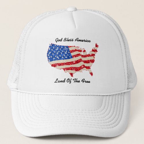 Hat USA Flag God Bless America