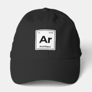Hat with architect title sticker