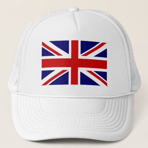 Hat with british union jack flag