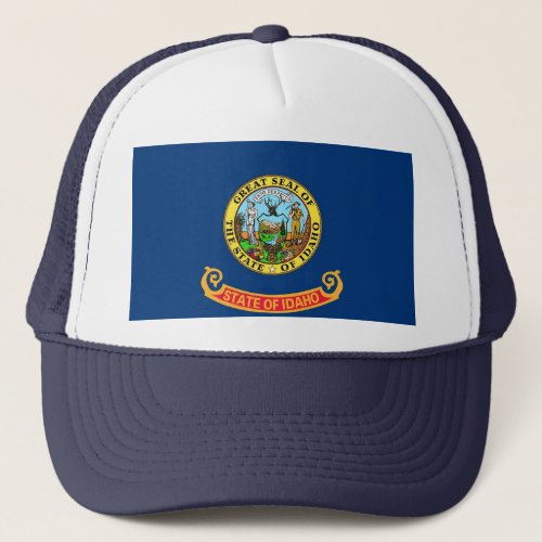 Hat with Flag of  Idaho State _ USA