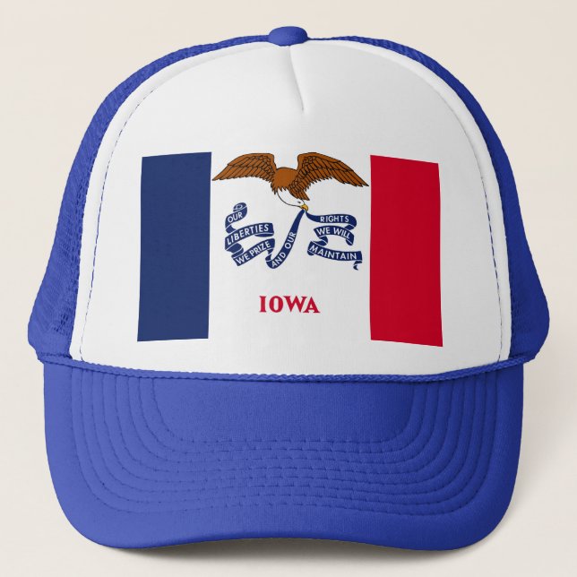 Hat with Flag of  Iowa State - USA (Front)