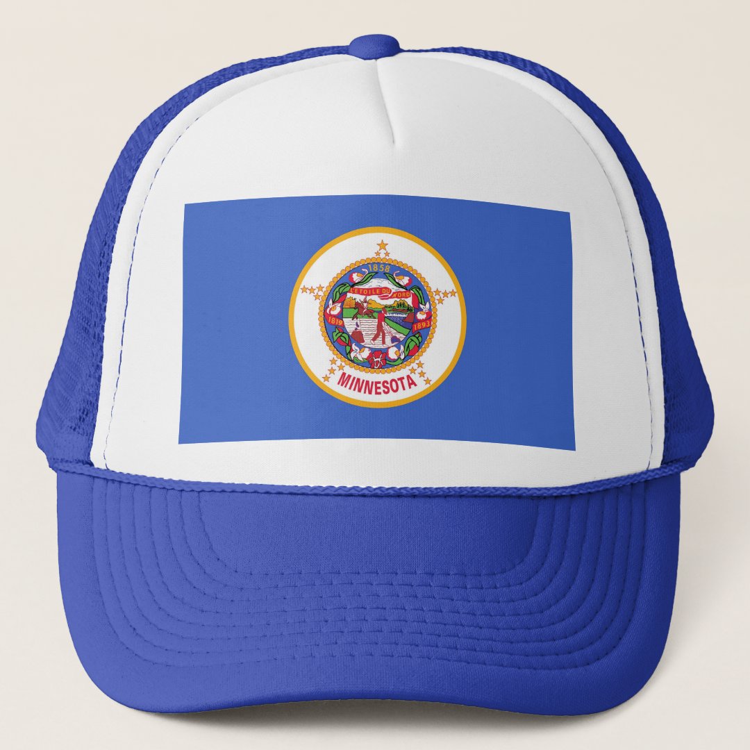 Hat with Flag of Minnesota State - USA | Zazzle