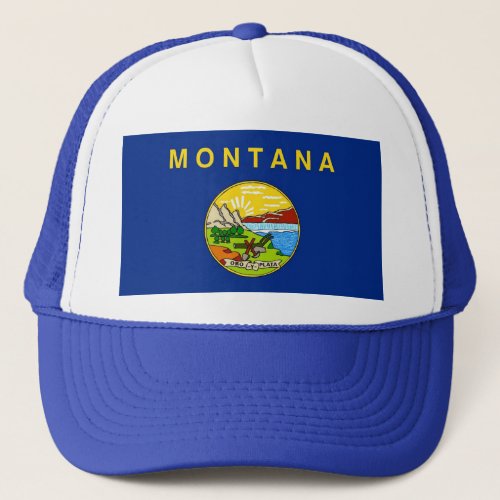 Hat with Flag of Montana State _ USA