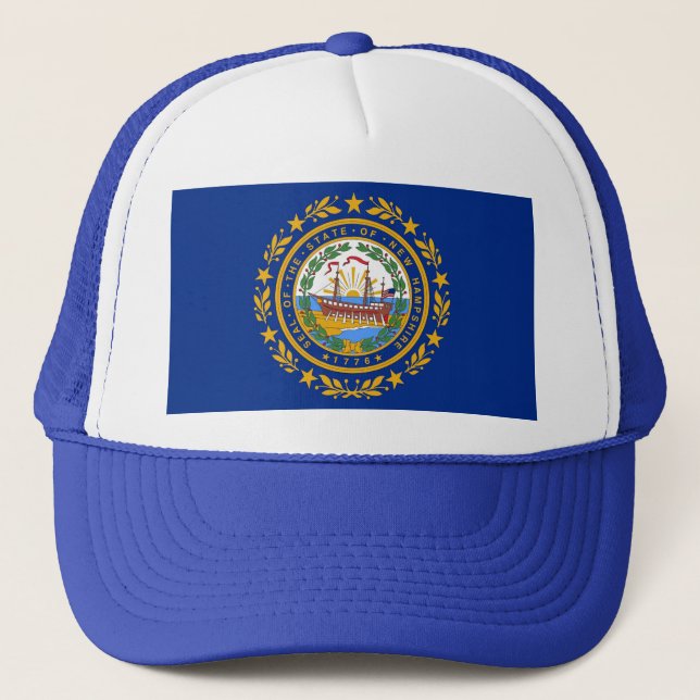 Hat with Flag of  New Hampshire State - USA (Front)