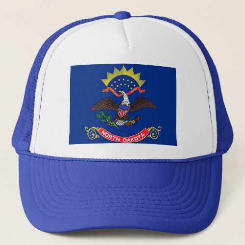 Hat with Flag of North Dakota State _ USA