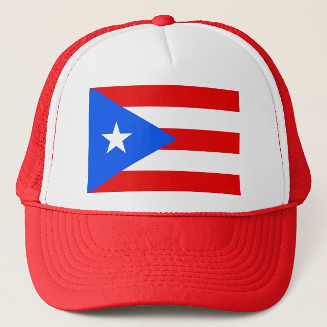 Hat with Flag of Puerto Rico - USA (Front)