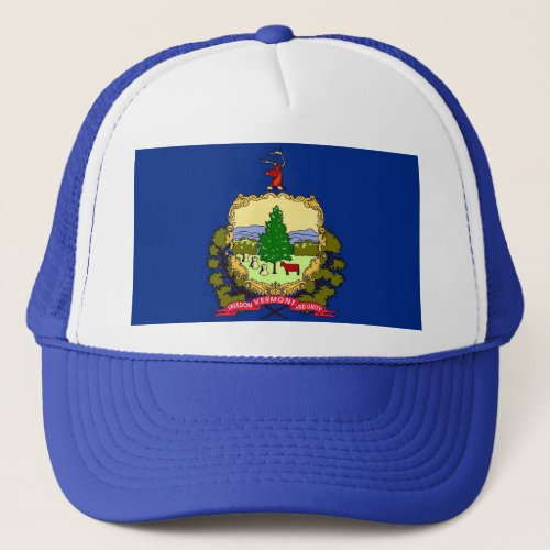 Hat with Flag of  Vermont State _ USA