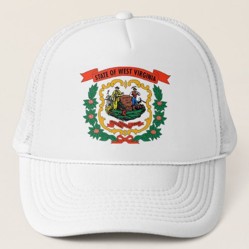 Hat with Flag of West Virginia State _ USA