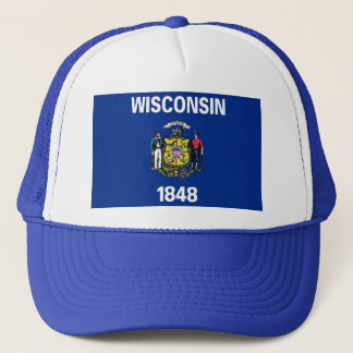 Hat with Flag of Wisconsin State - USA