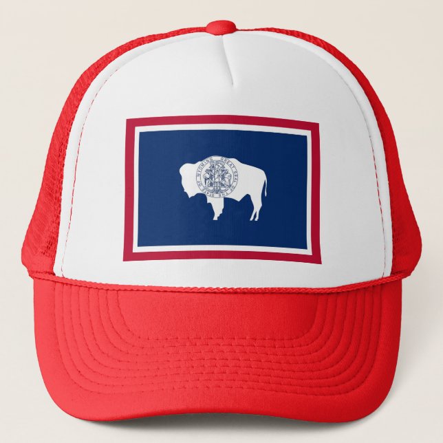 Hat with Flag of Wyoming State - USA (Front)