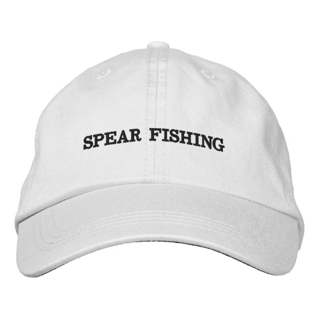Hat with writing on it. (Front)