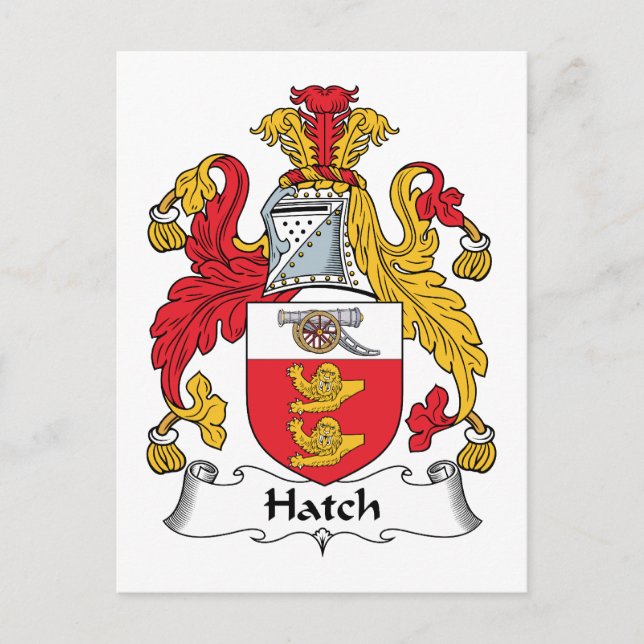 Hatch Family Crest Postcard (Front)