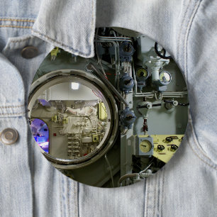 hatch on an old retro submarine button