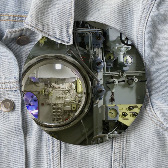hatch on an old retro submarine button (In Situ)