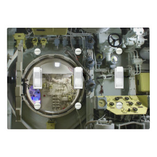 hatch on an old retro submarine light switch cover
