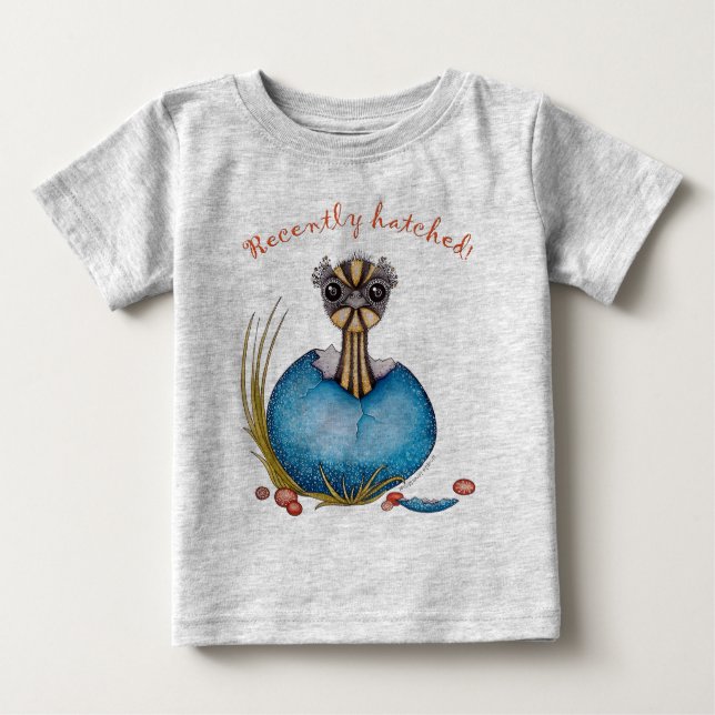 'Hatch' the baby emu baby apparel T-Shirt (Front)